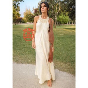 ZARA Limited Edition Beige Linen Maxi Dress NWT | Blogger Favorite